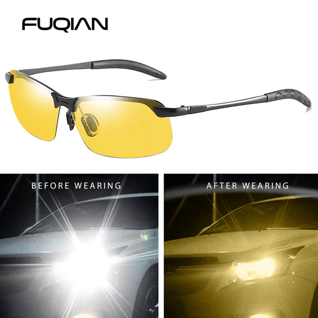 Fashion Half Frame Photochromic Sunglasses Men Women Classic Chamelon Polarized Sun Glasses Male Vintage Fishing Driving Shades