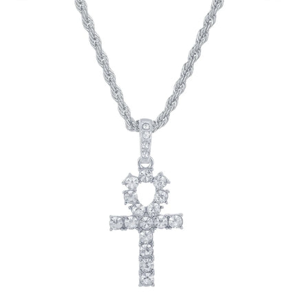 Men Women Hip Hop Cross Pendant Necklace With 4mm Zircon Tennis Chain Iced Out Exquisite Bling Jewelry Fashion Trendy Creative
