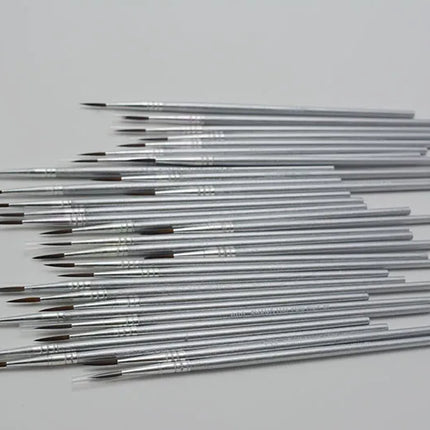 10pcs/set nylon hair Silver rod hook line pen painting brush children DIY art supplies Stationery watercolor brush paintbrush