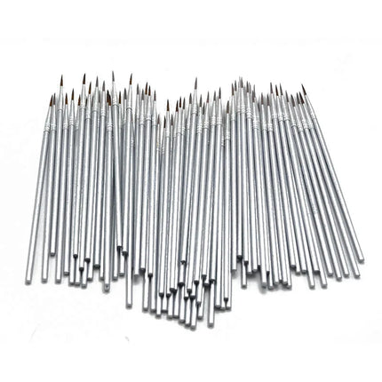 10pcs/set nylon hair Silver rod hook line pen painting brush children DIY art supplies Stationery watercolor brush paintbrush