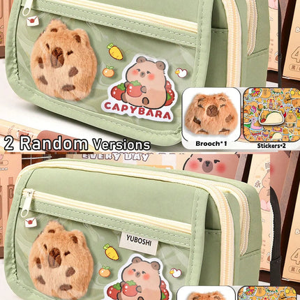 1Pc Large Capacity Pencil Case Flip Cover Stationery Pencil Bag Simple Stationery Storage bag School Office Supplies Stationery