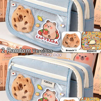 1Pc Large Capacity Pencil Case Flip Cover Stationery Pencil Bag Simple Stationery Storage bag School Office Supplies Stationery