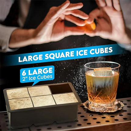 4/6/8/15/160 Grid Big Ice Tray Mold Giant Jumbo Large Food Grade Silicone Ice Cube Square Tray Mold DIY Ice Maker Ice Cube Tray