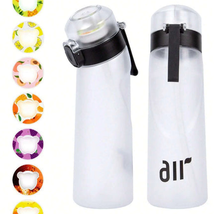 1pc Air Water Bottle With 1pc Random Flavor Pods Portable Transparent With Straw Leak Proof Suitable for Outdoor Sports