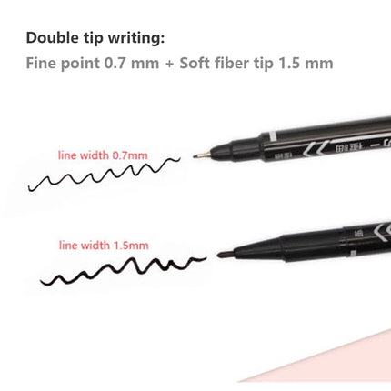 10 PCS Permanent Markers Pens Manga Waterproof Double Sided Colored Oily Ink Sketch Painting Art School Supplies Stationery