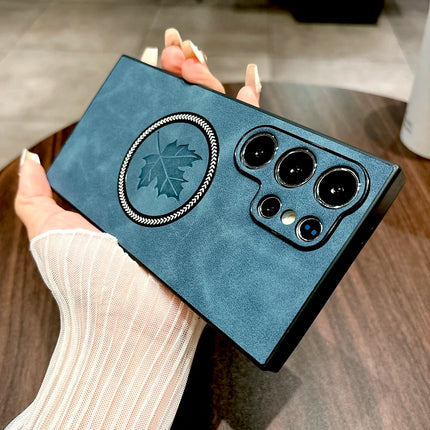 Retro Leather Case For Samsung Galaxy S25 S24 S23 S22 S21 Note 20 Ultra FE Note20 S 25 24 23 S24FE For Magsafe Magnetic Cover