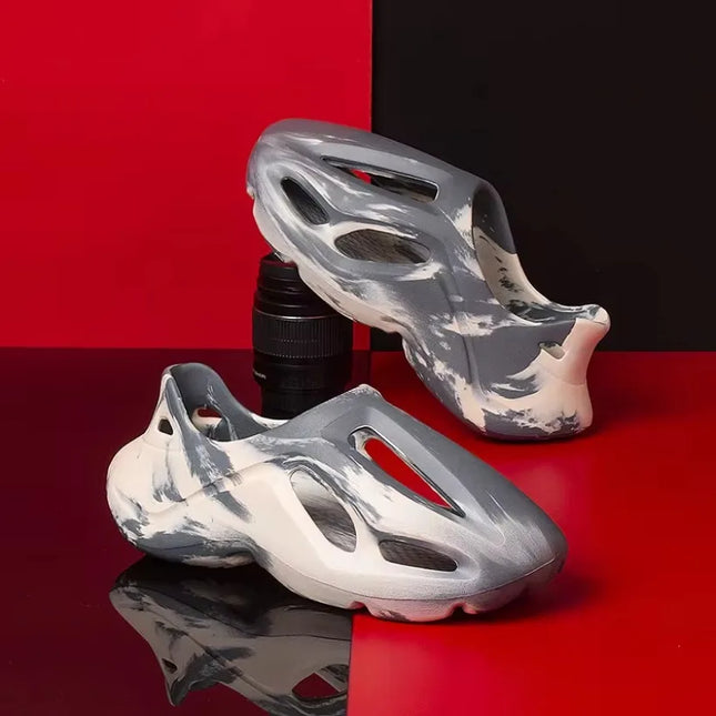 summer Home Slippers Non-Slip shoes man Beach Cloud Sandals House Flip Flops Leaf Platform Thick Bottom Soft Female Ladies 2025