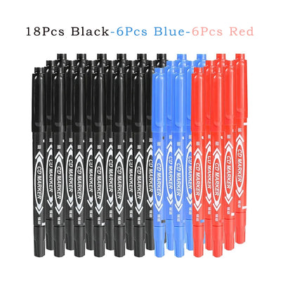 10 PCS Permanent Markers Pens Manga Waterproof Double Sided Colored Oily Ink Sketch Painting Art School Supplies Stationery