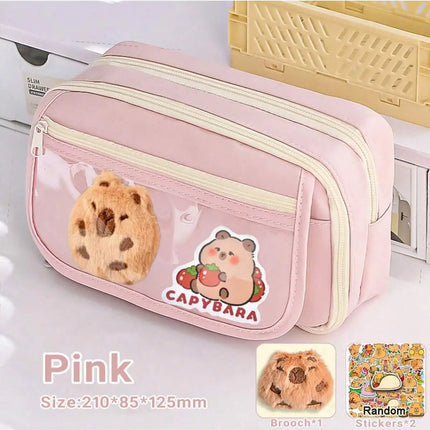 1Pc Large Capacity Pencil Case Flip Cover Stationery Pencil Bag Simple Stationery Storage bag School Office Supplies Stationery