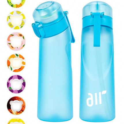 1pc Air Water Bottle With 1pc Random Flavor Pods Portable Transparent With Straw Leak Proof Suitable for Outdoor Sports