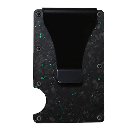 Carbon Fiber Metal Minimalist Slim Credit Card Holder Wallet Carteira for Men Cartera Tarjetero Hombre RFID Bank Cardholder Case
