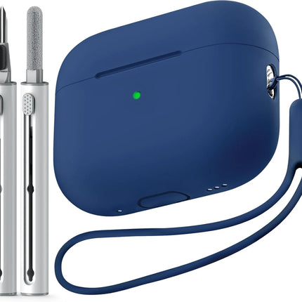 AirPods Pro Case Cover with Cleaner Kit,Soft Silicone Protective Case for Apple AirPod Pro 2nd/1st Generation Case for Women Men