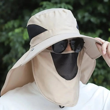 Outdoor Unisex Summer Hat UV Protection Breathable Fishing Cap Sunshade Neck Protection Cycling And Climbing Hat Waterproof
