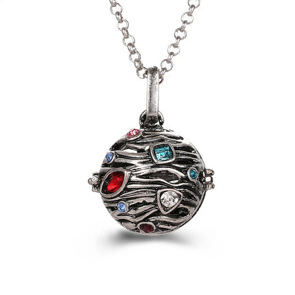 New Charm Mexico Chime Hollow Angel Wings Vintage Necklace Jewelry Music Ball Aroma Pendant For Women Summer Fashion Accessories