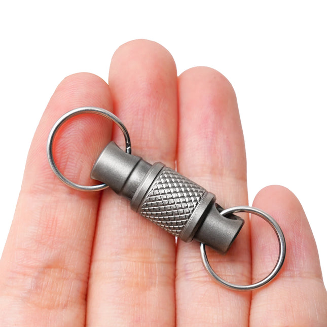 Titanium Alloy Keychain Outdoors EDC Tool Double Headed Quick Pull Buckle Removable Portable Mountaineering Buckle New Durable