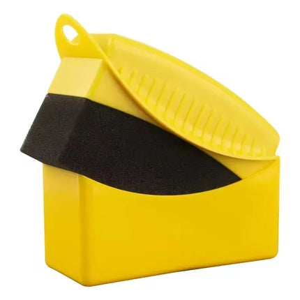 Car Wheel Polishing Waxing Sponge Brush ABS Car Tire Washing Cleaning Brushes Contour Detailing Dressing Applicator Pad