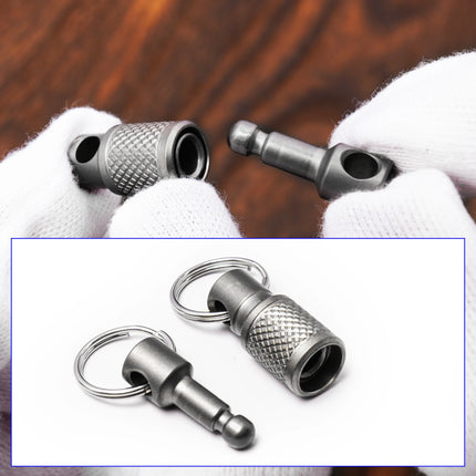 Titanium Alloy Keychain Outdoors EDC Tool Double Headed Quick Pull Buckle Removable Portable Mountaineering Buckle New Durable