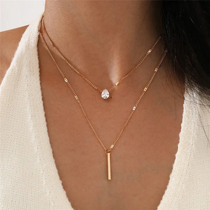 Simple Pearl Beads Chic Exquisite Necklace Gold Color Thin Chain Minimalist Charm Collar Jewelry Women