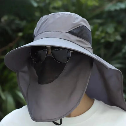 Outdoor Unisex Summer Hat UV Protection Breathable Fishing Cap Sunshade Neck Protection Cycling And Climbing Hat Waterproof