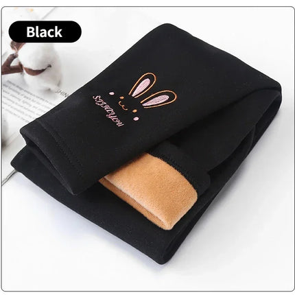Clearance_3-8 Years Girl Leggings Baby Bunny Pants Kids Autumn Winter Thermal Tights Children Fleece Lined Fashion Trousers Casu
