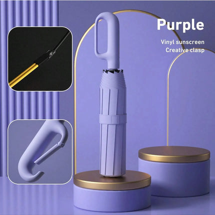 1 Handle Fully Automatic Folding Umbrella with Buckle, Easy to Carry Larger, Thicker and Sturdy. Suitable for Men and Women, Portable and Windproof, Double-Layer Windproof, Various Umbrella Bones, Snap or Rotating Handles, Va