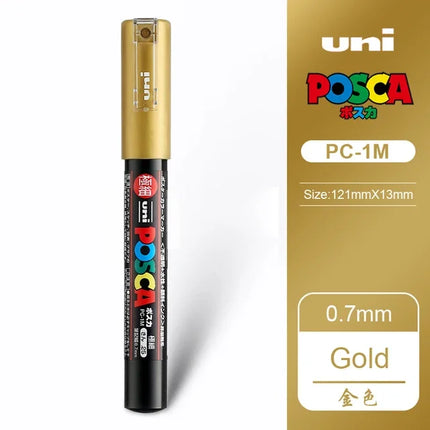 UNI POSCA Markers Set PC-1M/3M/5M Permanent Acrylic Paint Pen Quick Dry Graffiti Painting Art Supplies Japanese Stationery