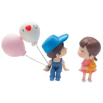 Car Decoration Cute Cartoon Couples Action Figure Figurines Balloon Ornament Auto Interior Dashboard for Girls Gifts Accessories