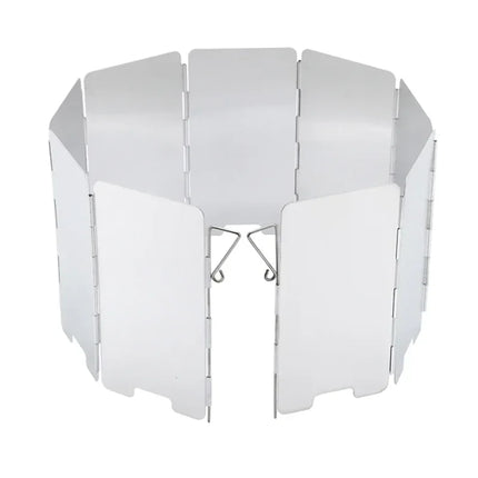 9 Plates Foldable Gas Stove Windshield Outdoor Camping Cooking Burner Windproof Screen Aluminium Alloy Outdoor Stove Wind Shield