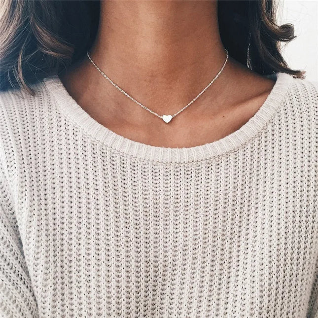 Simple Pearl Beads Chic Exquisite Necklace Gold Color Thin Chain Minimalist Charm Collar Jewelry Women