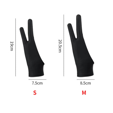 Anti-touch Two-Finger Hand Painting Gloves Oil Painting Art Supplies Tablet Digital Board Screen Touch Drawing Anti-fouling