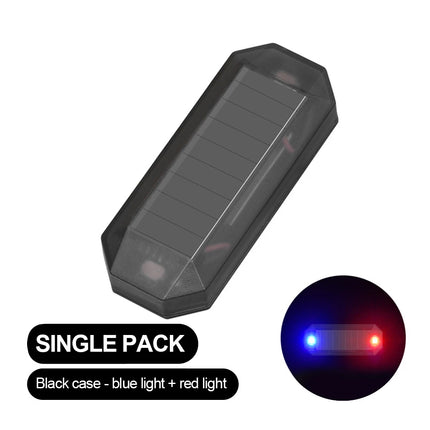 Mini Solar Power Car Warning Light LED Flashlight Car Motorcycles Alarm Lamp In-Night Caution Strobe Warning Light Running Lamp