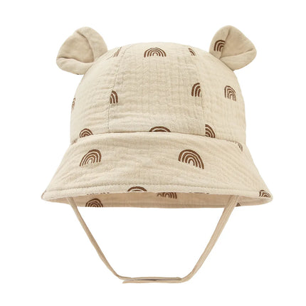 Muslin Cotton Baby Hat Summer Infant Cap Panama for Kids Soft Baby Sun Hats Girls Boys Bucket Hat Accessories Children 3-12M