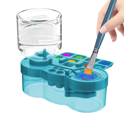 New Paint Brush Cleaner With Drain Button Automatic Water Circulation Paint Brush Cleaning Machine Cleaning Bucket Art Tools