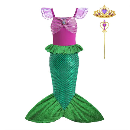 New Girl Dresses Princess Costume Kids Mermaid Cosplay Costume Kids Carnival Birthday Party Prom Costume Party Dresses For girls