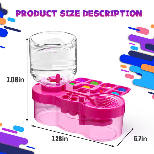 New Paint Brush Cleaner With Drain Button Automatic Water Circulation Paint Brush Cleaning Machine Cleaning Bucket Art Tools