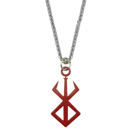 Berserk Symbol Pendant Necklace The Mad Warrior of Norse Viking Mythology Mens Hip Hop Jewelry