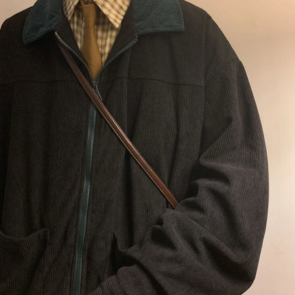 American Style Vintage 2025 Men Bomber Jacket Windbreakers Zipper Coats Autumn Loose Cargo Outwear