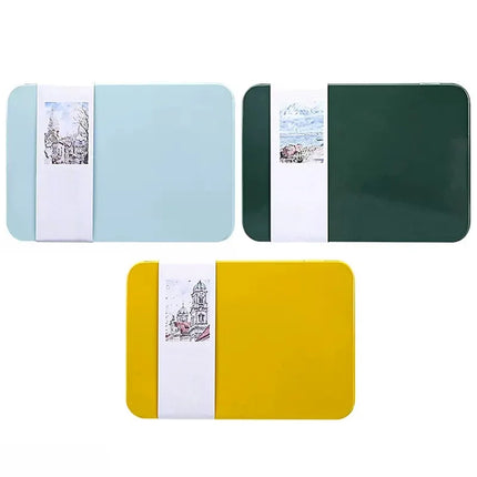 POTENTATE Watercolor Book Artist-grade Cotton A6 Rough-grained Watercolor Paper 300g Postcard Tin Box Travel Sketch Art Supplies