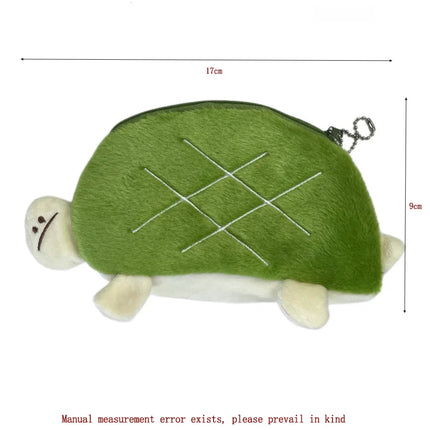 1pcs Cute tortoise student pencil case office stationery storage bag kids kawaii school supplies rubber pencil storage bag