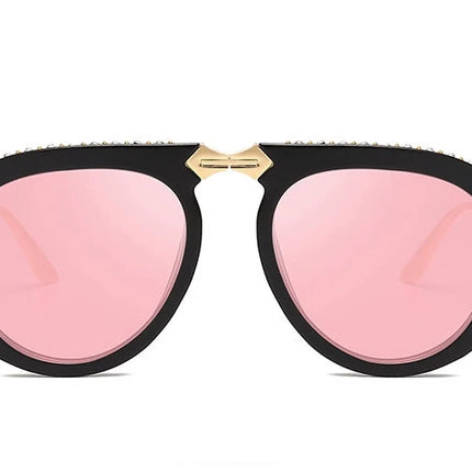 46838 Foldable Retro Diamond Sunglasses Men Women Fashion Shades UV400 Vintage Glasses