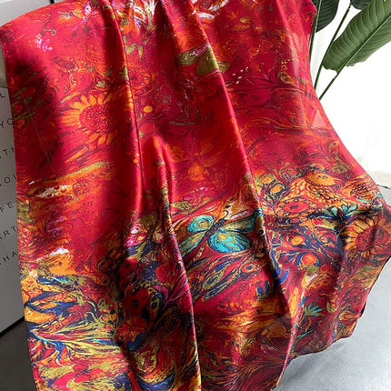 Spring Scarf Women's Luxury Design Polyester Material Smooth Scarf Soft Shawl Beach Scarf