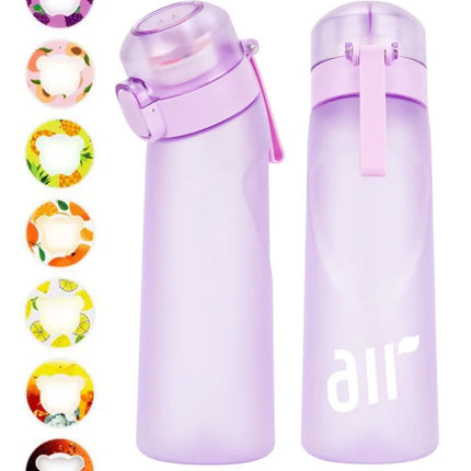 1pc Air Water Bottle With 1pc Random Flavor Pods Portable Transparent With Straw Leak Proof Suitable for Outdoor Sports