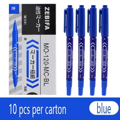 10 PCS Permanent Markers Pens Manga Waterproof Double Sided Colored Oily Ink Sketch Painting Art School Supplies Stationery