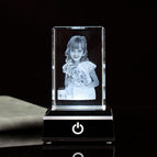 with Black LED base / 3D 5x5x8cm 1-2 Face