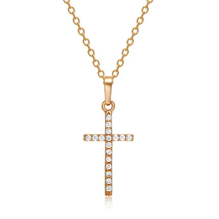 Hot Selling Jewelry Cross Pendant Necklace With Zircon Fashionable And Personalized Design Popular Hip Hop Neck Chain