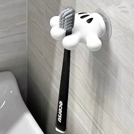 Toothbrush holder Mickey Palm cute bathroom towel suction cup multi-function hook traceless hook data cable winder