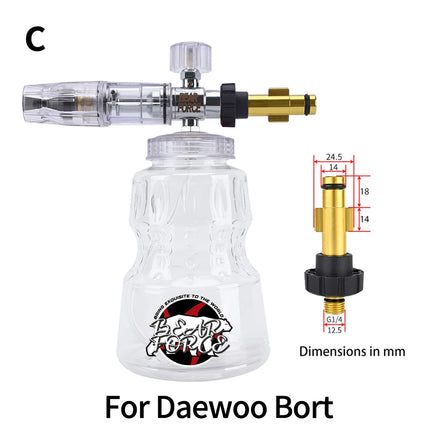 Pressure Washer Aluminum Foam Lance Foam Nozzle Car Wash Foam Maker for Karcher Elitech Bort AR Bosch Michelin Pressure Washer