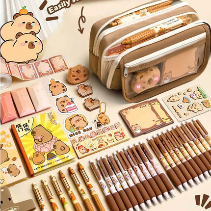 1Pc Large Capacity Pencil Case Flip Cover Stationery Pencil Bag Simple Stationery Storage bag School Office Supplies Stationery