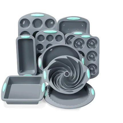 3D Pastry Silicone Cake Mold Baking Set Tools For Cake Pan Kitchen Fluted Tube Savarin Chiffon Pan Bakeware Airfryer Accessories