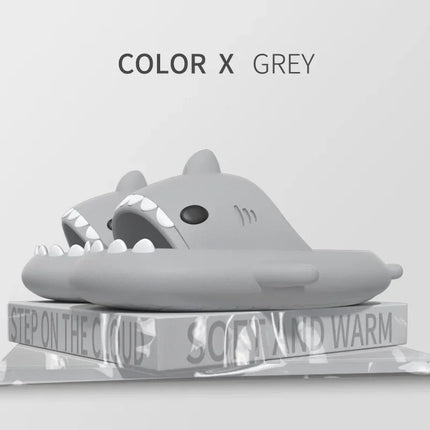 Women Cartoon Shark Slippers Men Indoor Bathroom Slides Summer Couple Fashion Flat Shoes Sandals Home Soft EVA Beach Flip Flops